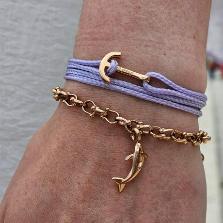 YACHT CLUB mini anchor bracelet lavender purple