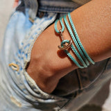 YACHT CLUB mini anchor bracelet sea green