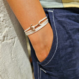 YACHT CLUB mini anchor bracelet white