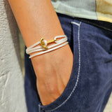 YACHT CLUB mini anchor bracelet white