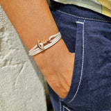 YACHT CLUB mini anchor bracelet white