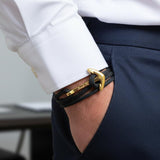 YACHT CREW big anchor bracelet black