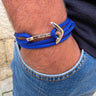 YACHT CREW big anchor bracelet electric blue