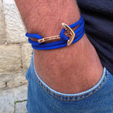 YACHT CREW big anchor bracelet electric blue