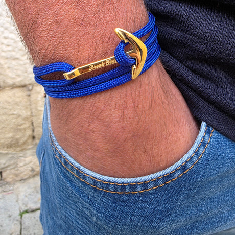 YACHT CREW big anchor bracelet electric blue