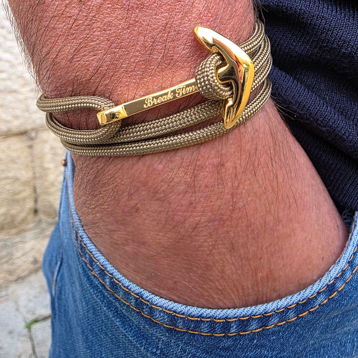 YACHT CREW big anchor bracelet gold