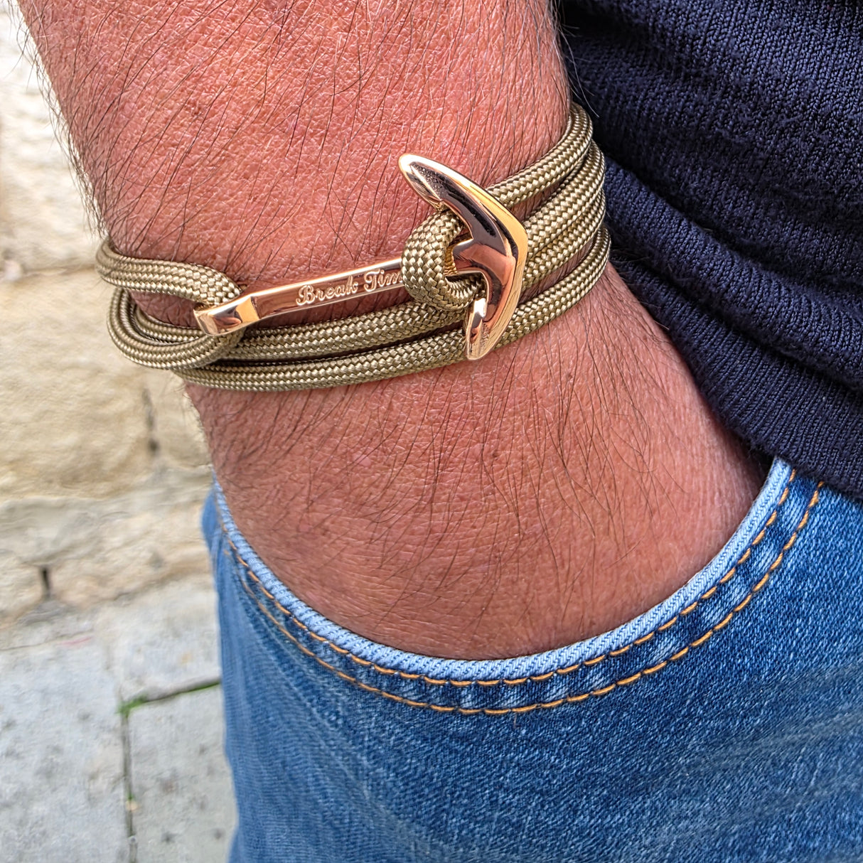 YACHT CREW big anchor bracelet gold