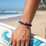 YACHT CREW medium anchor bracelet electric blue