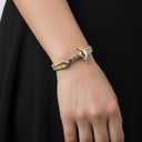 YACHT CREW medium anchor bracelet gold white
