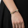 YACHT CREW medium anchor bracelet gold white