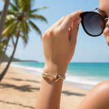 YACHT CREW medium anchor bracelet gold white