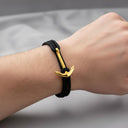 YACHT CREW medium anchor bracelet grey