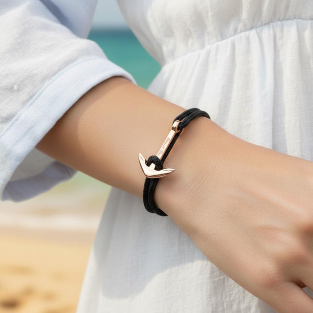 YACHT CREW medium anchor bracelet midnight blue