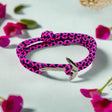 YACHT CREW medium anchor bracelet neon pink