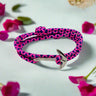 YACHT CREW medium anchor bracelet neon pink