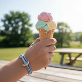 YACHT CREW medium anchor bracelet pastel blue