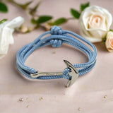 YACHT CREW medium anchor bracelet pastel blue