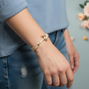 YACHT CREW medium anchor bracelet pastel orange