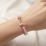 YACHT CREW medium anchor bracelet pastel pink