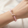 YACHT CREW medium anchor bracelet pastel pink