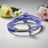 YACHT CREW medium anchor bracelet pastel purple