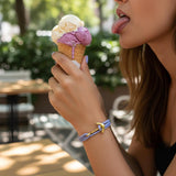 YACHT CREW medium anchor bracelet pastel purple