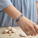 YACHT CREW medium anchor bracelet purple grey