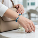 YACHT CREW medium anchor bracelet teal