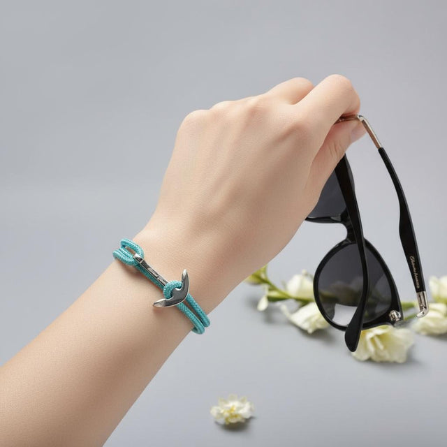 YACHT CREW medium anchor bracelet turquoise