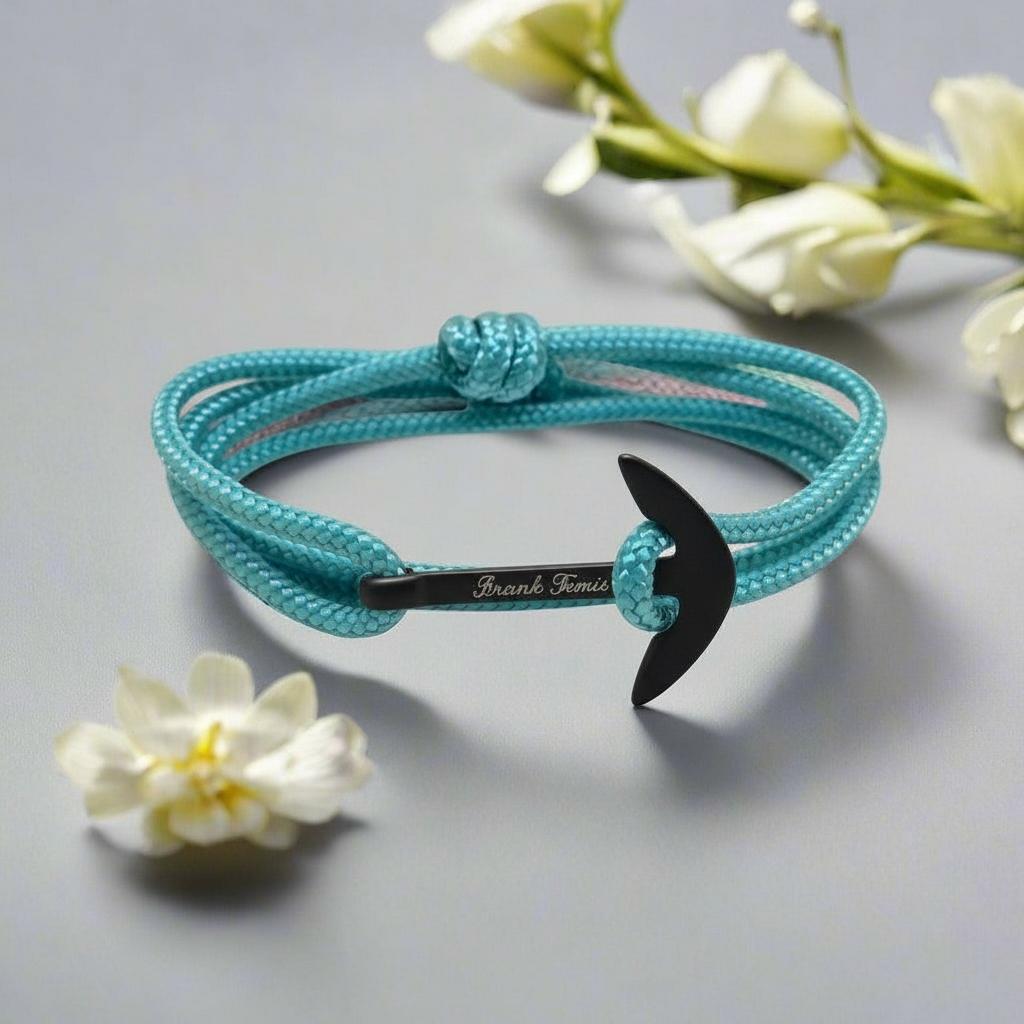 YACHT CREW medium anchor bracelet turquoise