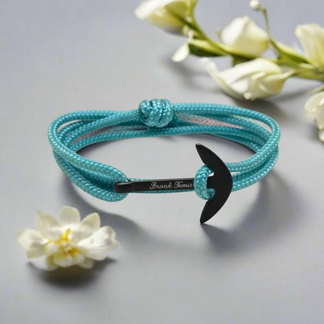 YACHT CREW medium anchor bracelet turquoise