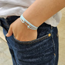 YACHT CREW mini anchor bracelet baby blue