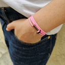 YACHT CREW mini anchor bracelet baby pink