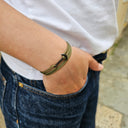 YACHT CREW mini anchor bracelet khaki
