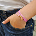 YACHT CREW mini anchor bracelet lavender pink