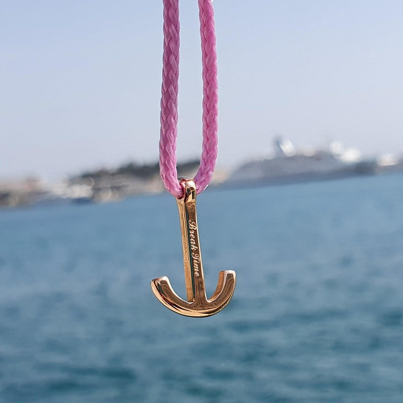 YACHT CREW mini anchor bracelet lavender pink