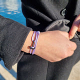 YACHT CREW mini anchor bracelet lavender purple