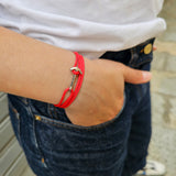 YACHT CREW mini anchor bracelet red