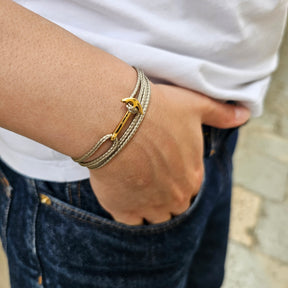 YACHT CREW mini anchor bracelet sand