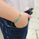 YACHT CREW mini anchor bracelet sea green