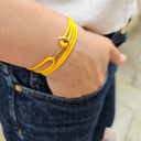 YACHT CREW mini anchor bracelet yellow